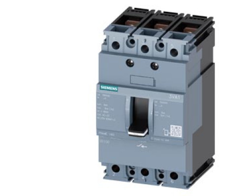 РАЗЪЕДИНИТЕЛЬ НАГРУЗКИ 3VA1 IEC ТИПОРАЗМЕР 160 3-ПОЛЮС. SD100, IN=100A БЕЗ ЗАЩИТЫ ОТ ПЕРЕГРУЗКИ БЕЗ ЗАЩИТЫ ОТ ТОКА КЗ ШИННОЕ ПРИСОЕДИНЕНИЕ