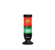 Сигнальная колонна 50 мм, (IP40) красная, зеленая, 220V AC, светодиод LED,  алюм. патрубок 20 мм, IK52L220XM02