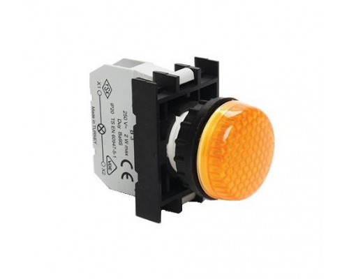 Светосигнальная арматура 110V AC/DC, желтая B0F0XS