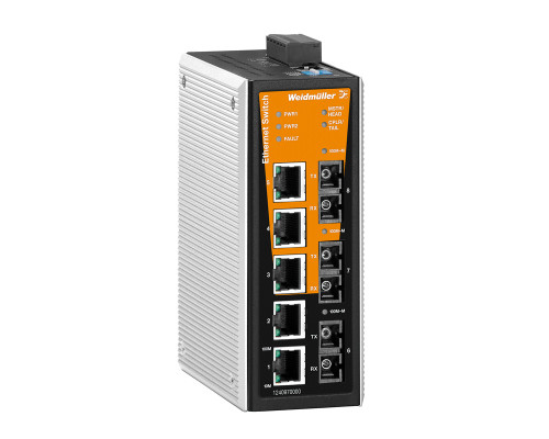 Weidmuller 1240970000 IE-SW-VL08MT-5TX-3SC Исполнение: Сетевой выключатель, managed, Fast Ethernet, Количество портов: 5 x RJ45, 3 * SC, многомодовый, IP30, -40 °C...75 °C