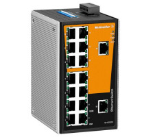 Weidmuller 1241000000 IE-SW-VL16-16TX Исполнение: Сетевой выключатель, unmanaged, Fast Ethernet, Количество портов: 16 x RJ45, IP30, 0 °C...60 °C