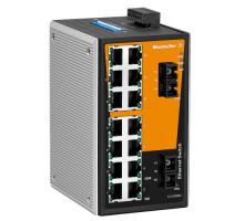 Weidmuller 1241030000 IE-SW-VL16-14TX-2SC Исполнение: Сетевой выключатель, unmanaged, Fast Ethernet, Количество портов: 14 x RJ45, 2 * SC, многомодовый, IP30, 0 °C...60 °C