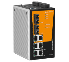 Weidmuller 1241080000 IE-SW-PL08M-6TX-2ST Исполнение: Сетевой выключатель, managed, Fast Ethernet, Количество портов: 6 x RJ45, 2 * ST, многомодовый, IP30, 0 °C...60 °C