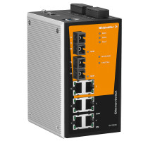 Weidmuller 1241090000 IE-SW-PL08M-6TX-2SCS Исполнение: Сетевой выключатель, managed, Fast Ethernet, Количество портов: 6 x RJ45, 2 * SC, одномодовый, IP30, 0 °C...60 °C