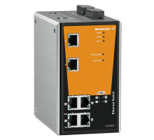 Weidmuller 1241390000 IE-SW-PL06M-2TX-4POE Исполнение: Сетевой выключатель, managed PoE, Fast Ethernet, Количество портов: 2 * RJ45 10/100 BaseT(X), 4 * RJ45 10/100 BaseT(X) PoE+, IP30, 0 °C...60 °C