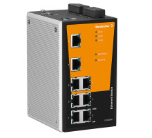 Weidmuller 1286780000 IE-SW-PL08MT-8TX Исполнение: Сетевой выключатель, managed, Fast Ethernet, Количество портов: 8 x RJ45, IP30, -40 °C...75 °C