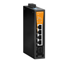 Weidmuller 1504360000 IE-SW-BL05-1GS-4GTPOE Исполнение: Сетевой выключатель, unmanaged PoE, Gigabit Ethernet, Количество портов: 4 * RJ45 10/100/1000BaseT(X) PoE+, 1* Slot 1000BaseSFP, IP30, 0 °C...60 °C