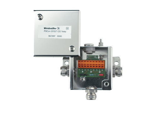 Weidmuller 8726020000 FBCon SS CG/M12 1way Исполнение: Стандартный концентратор, 1-канальный распределитель полевой шины, IP66