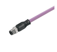 Weidmuller 1058530500 SAIL-M12G-PB-5.0E Исполнение: Шина - провод, Один конец без разъема, M12, Количество полюсов: 2, 5 m, Вилка, прямая, Экранированный: Да, Светод