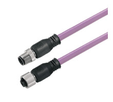 Weidmuller 1058570500 SAIL-M12GM12G-PB-5.0E Исполнение: Шина - провод, Соединительная линия, M12/M12, Количество полюсов: 2, 5 m, Вилка, прямая - Гнездо, прямое, Экранир