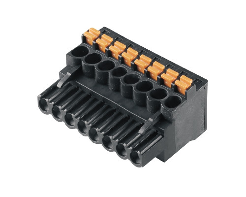 Weidmuller 1000050001 BLF 5.08HC/04/90 SN BK BX Исполнение: Штекерный соединитель печатной платы, Гнездовой разъем, 5.08 мм.кв Количество полюсов: 4, 90°, PUSH IN, Диапа