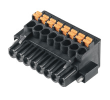 Weidmuller 1000220001 BLF 5.08HC/02/90F SN BK BX Исполнение: Штекерный соединитель печатной платы, Гнездовой разъем, 5.08 мм.кв Количество полюсов: 2, 90°, PUSH IN, Диапа