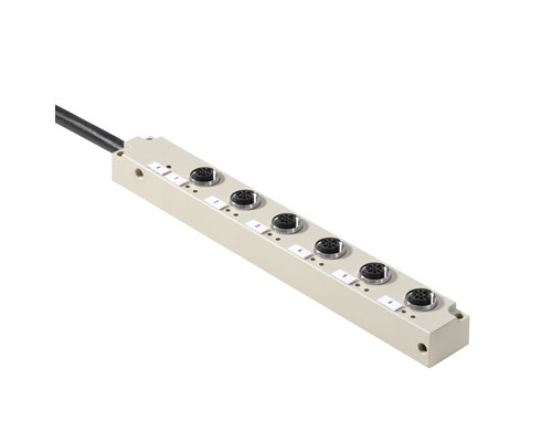 Weidmuller 1265920000 SAI-6-F 4P M12 L 5M Исполнение: Концентратор сигналов, пассивный распределитель, M12, Вариант с кабелем, 5 m, Да