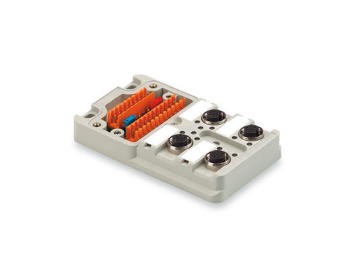 Weidmuller 1701231000 SAI-4-M 5P M12 UT Исполнение: SAI, пассивный, Концентратор сигналов, пассивный распределитель, M12, Вариант с крышкой, Да