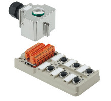 Weidmuller 1701242000 SAI-6-MH-5P M12 Исполнение: SAI, пассивный, Концентратор сигналов, пассивный распределитель, M12, Версия с крышкой и разъемом M20, Да
