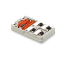 Weidmuller 1705921000 SAI-4 M 4P M12 UT Исполнение: SAI, пассивный, Концентратор сигналов, пассивный распределитель, M12, Вариант с крышкой, Да