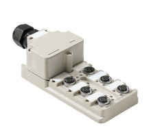Weidmuller 1705930000 SAI-6-M 4P M12 Исполнение: Компоненты полевой шины, Концентратор сигналов, пассивный распределитель, M12, Вариант с крышкой, Да