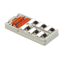 Weidmuller 1705931000 SAI-6-M 4P M12 UT Исполнение: SAI, пассивный, Концентратор сигналов, пассивный распределитель, M12, Вариант с крышкой, Да