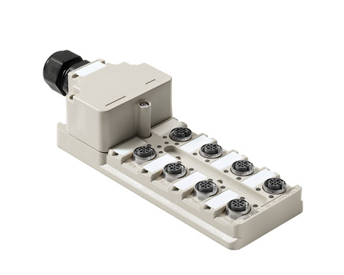 Weidmuller 1740190000 SAI-8-M 5P M12 OL Исполнение: SAI, пассивный, Концентратор сигналов, пассивный распределитель, M12, Вариант с крышкой, Нет