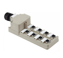 Weidmuller 1760060000 SAI-8-M 3P IDC Исполнение: SAI, пассивный, Концентратор сигналов, пассивный распределитель, IDC, M12, Вариант с крышкой, Да
