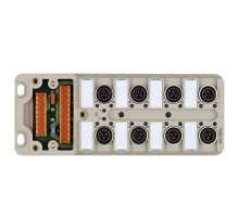 Weidmuller 1760061000 SAI-8-M 3P IDC UT Исполнение: SAI, пассивный, Концентратор сигналов, пассивный распределитель, IDC, M12, Вариант с крышкой, Да