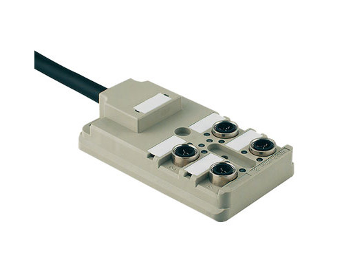 Weidmuller 1766670000 SAI-4-F 4P IDC PUR 10M Исполнение: SAI, пассивный, Концентратор сигналов, пассивный распределитель, IDC, M12, Вариант с кабелем, 10 m, Да