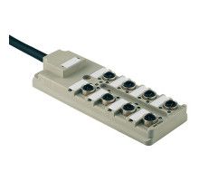 Weidmuller 1766770000 SAI-8-F 3P IDC PUR 10M Исполнение: SAI, пассивный, Концентратор сигналов, пассивный распределитель, IDC, M12, Вариант с кабелем, 10 m, Да