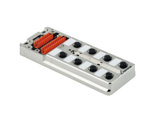 Weidmuller 1783491000 SAI-8-мм.кв5P M12 UT Исполнение: SAI, пассивный, Концентратор сигналов, пассивный распределитель, M12, Вариант с крышкой, Да