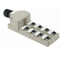 Weidmuller 1804540000 SAI-8-M 4P IDC PE Исполнение: SAI, пассивный, Концентратор сигналов, пассивный распределитель, IDC, M12, Вариант с крышкой, Да