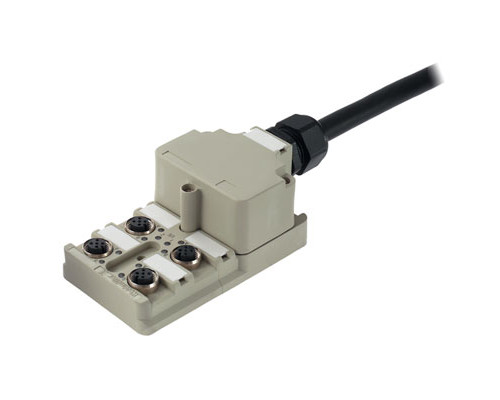 Weidmuller 1804580000 SAI-4-MF 5P PUR 10M Исполнение: Концентратор сигналов, пассивный распределитель, M12, Вариант с крышкой, 10 m, Да