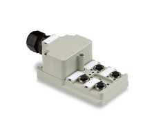 Weidmuller 1807640000 SAI-4-M 8P M12 Исполнение: Концентратор сигналов, пассивный распределитель, M12, Вариант с крышкой, Да