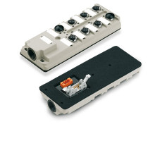 Weidmuller 1812170000 SAI-8-B 4P M12 F10 Исполнение: Концентратор сигналов, пассивный распределитель, M12, Ввод через заднюю стенку, Да