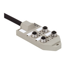 Weidmuller 1847930000 SAI-4-F 5P FC 10M Исполнение: Концентратор сигналов, пассивный распределитель, Push-Pull, M12, Вариант с кабелем, 10 m, Да