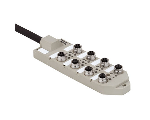 Weidmuller 1847980000 SAI-8-F 4P FC 10M Исполнение: Концентратор сигналов, пассивный распределитель, Push-Pull, M12, Вариант с кабелем, 10 m, Да