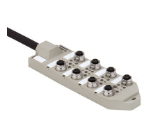Weidmuller 1848010000 SAI-8-F 5P FC 10M Исполнение: Концентратор сигналов, пассивный распределитель, Push-Pull, M12, Вариант с кабелем, 10 m, Да