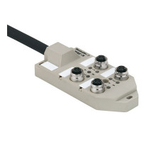 Weidmuller 1848060000 SAI-4-F 4P FC 5M Исполнение: Концентратор сигналов, пассивный распределитель, Push-Pull, M12, Вариант с кабелем, 5 m, Да