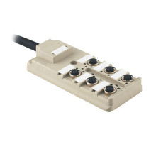 Weidmuller 9456650000 SAI-6-F 5P PUR 20M Исполнение: Концентратор сигналов, пассивный распределитель, M12, Вариант с кабелем, 20 m, Да