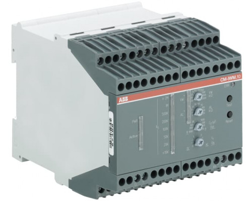ABB 1SVR470670R1000 Реле контроля сопротивления изоляции CM-IWM.10 (1-250кОм / 0,02-20МОм) Uизм=0-690В AC/DC, 2ПК, емкость системы 1000 мкФ, винтовые клеммы
