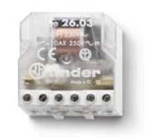 FINDER Шаговое электромеханическое реле; 1NO+1NC 10А, 2 состояния; контакты AgNi; питание 230В АC; монтаж в коробке; степень защиты IP20(арт.260382300000)